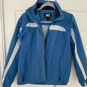 Sky blue Helly Hanson windbreaker rain jacket. Sring or fall. Size M